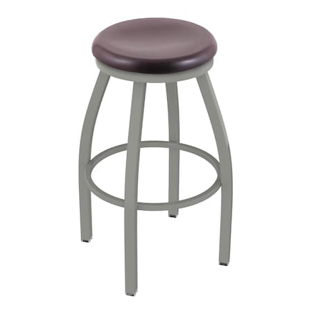 Holland Bar Stool Co 25" Swivel Counter Stool, Nickel Finish, Dark Cherry Oak Seat 80225ANDCOak